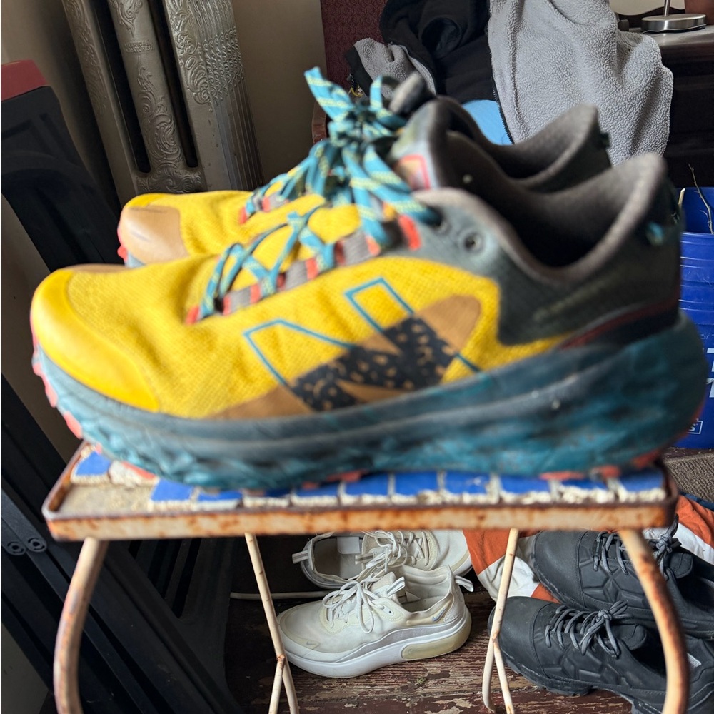 New Balance mensYellow and muti color Sneakers